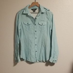 Green Button down shirt